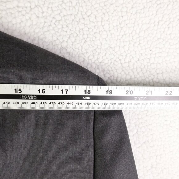 Hickey Freeman Blazer Mens 42 Regular Gray Traveler Wool Suit Jacket Made USA - Picture 8 of 15